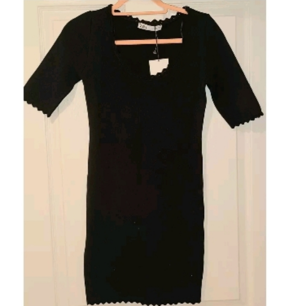 ZARA POLYAMIDE SWEATER HALF SLEEVE SHORT CURVY BOD